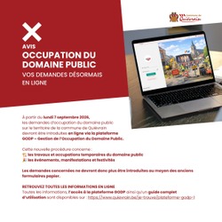 AVIS / OCCUPATION DU DOMAINE PUBLIC – VOS DEMANDES DÉSORMAIS EN LIGNE