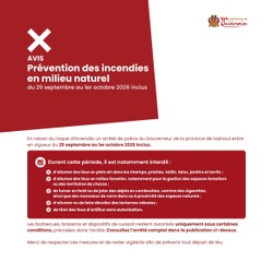 AVIS / PRÉVENTION DES INCENDIES EN MILIEU NATUREL